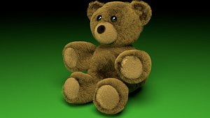 3d model of fuzzy teddy bear