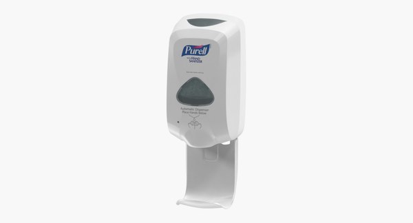 3d Purell Sanitizer Dispenser Model Turbosquid 1284023 - Purell Wall Mounted Hand Sanitizer Dispenser With Drip Tray