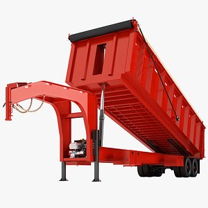 3D Powered Dump Trailer Open 01