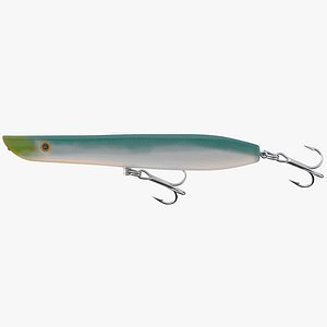 Rainbow Trout Trolling Spoon Lure 3D Model $19 - .3ds .blend .c4d