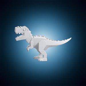 LEGO T-Rex Figure 3D Print Model 3D model