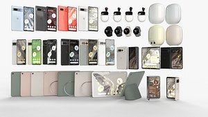 all google products phones tablets buds watch and nest wifi all colors