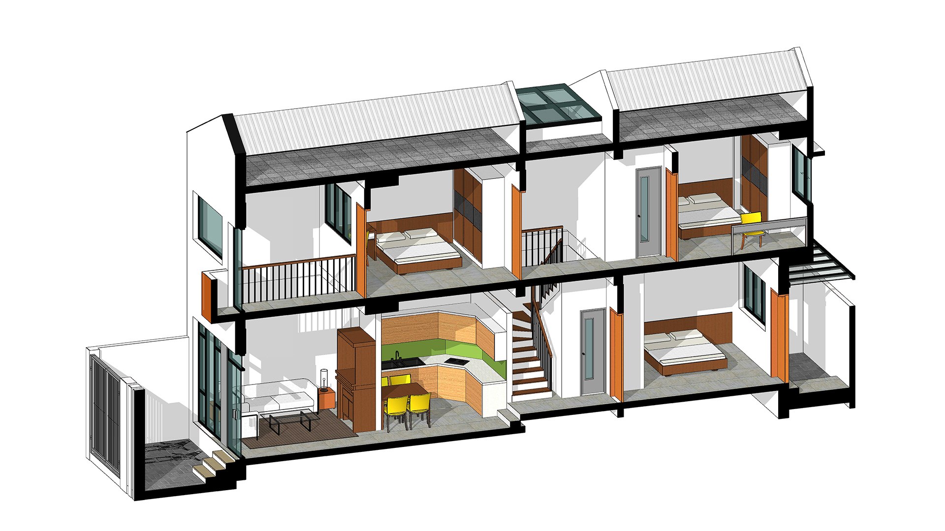 Scandinavian Style Townhouse Model - TurboSquid 1754374