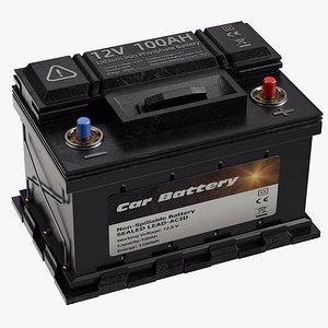 3D Car Battery Lead Acid Batteries 3D Model