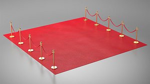 red carpet scene 3D