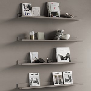 095 wall rack shelves 02 neutral and minimal 00 3D model