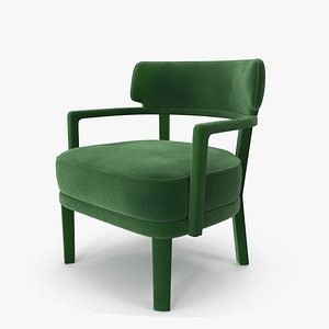 3D zoe small armchair green