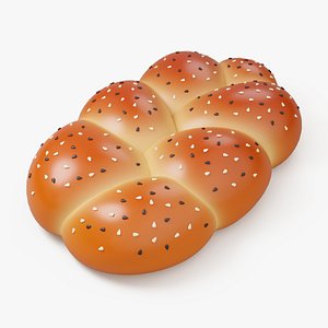 3D Braided Bun with Sesame Seeds