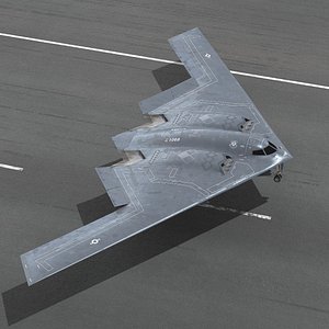 B 2 Spirit Jet Bomber Takeoff Animated Rigged for Cinema 4D