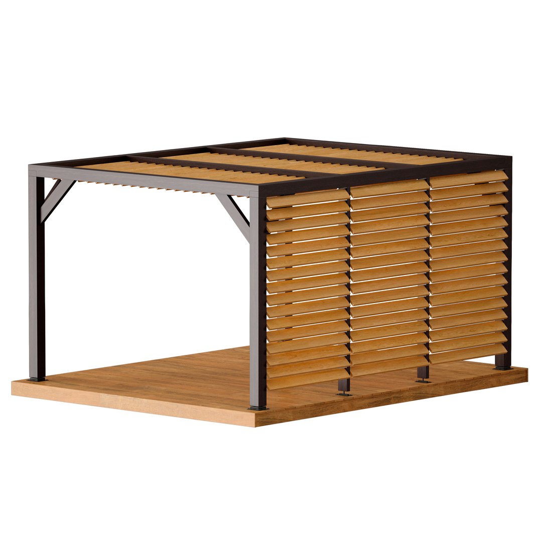 Wooden Rack Gazebo Pergola model - TurboSquid 1815665