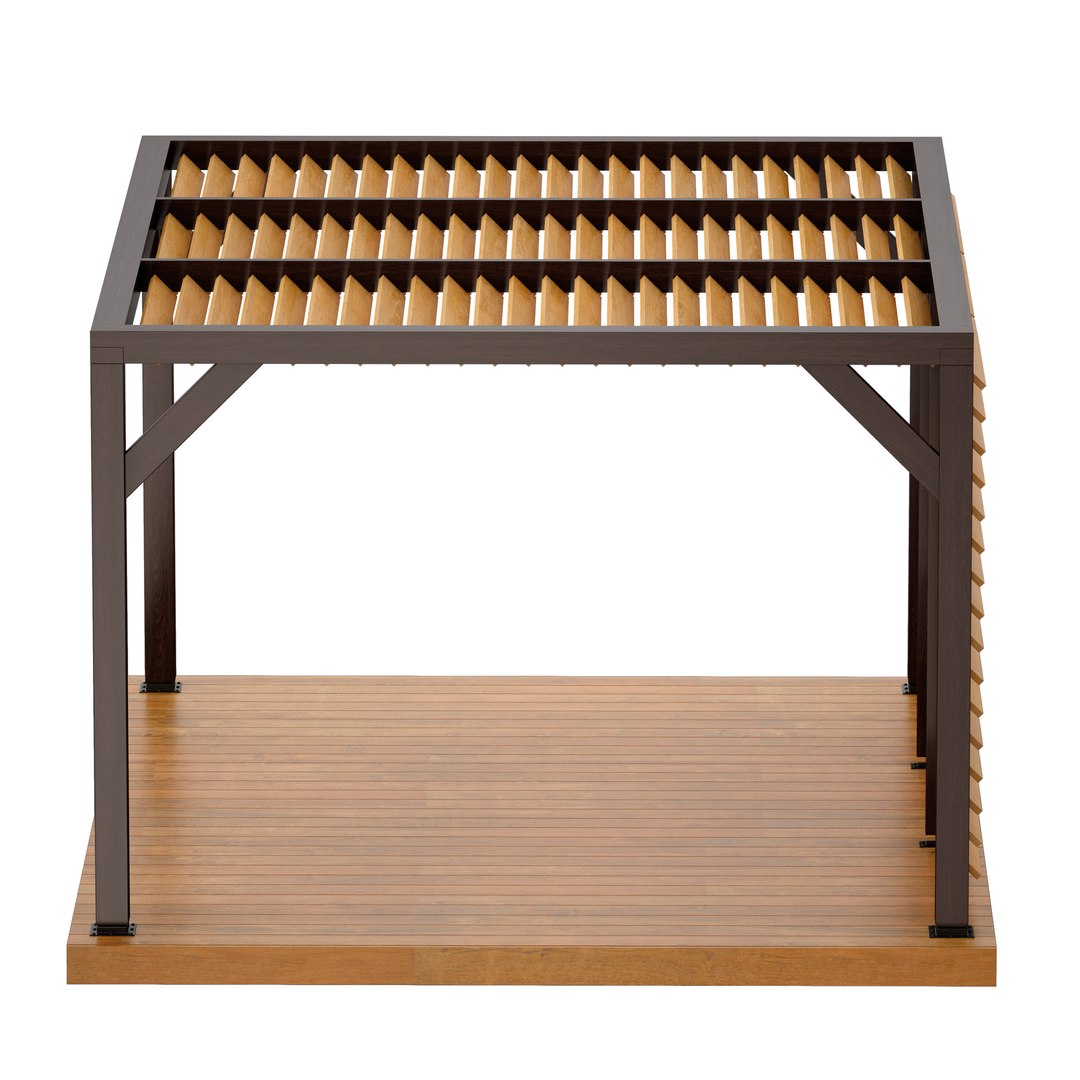 Wooden Rack Gazebo Pergola model - TurboSquid 1815665