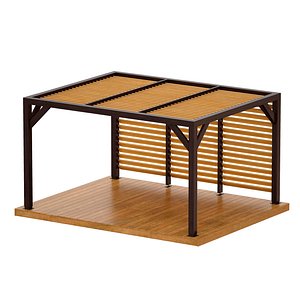Wooden Rack Gazebo  Pergola model