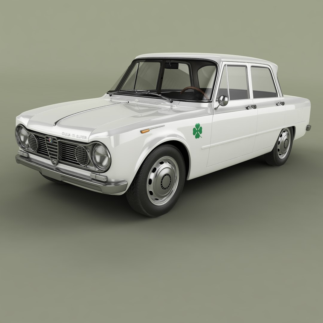 アルファロメオ　ジュリアTI　（Silver） アルファロメオジュリアTIスーパー3Dモデル - TurboSquid 1676198