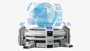Futuristic Hologram Control Panel