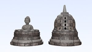 Borobudur Temple Stupa 3D model
