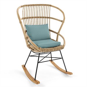 rocking rattan chair