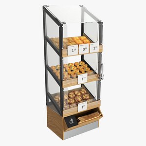 Bakery stand with sweet buns 02