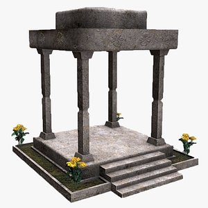 stone gazebo 3D model