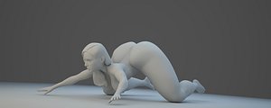 posing woman 3D model