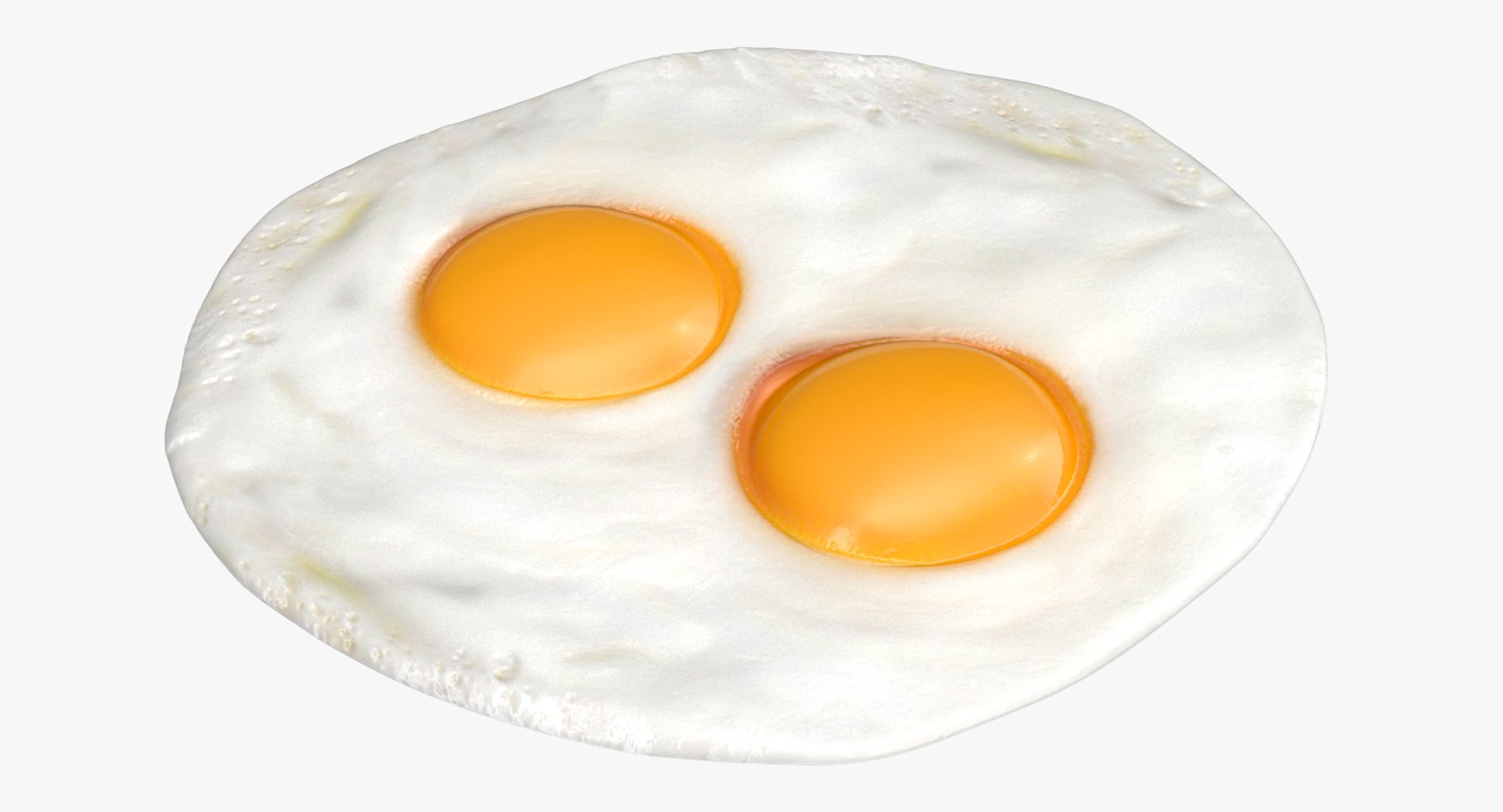 Two Fried Eggs 3D Model 3D model preview