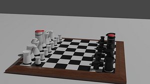 3D model modern chess set