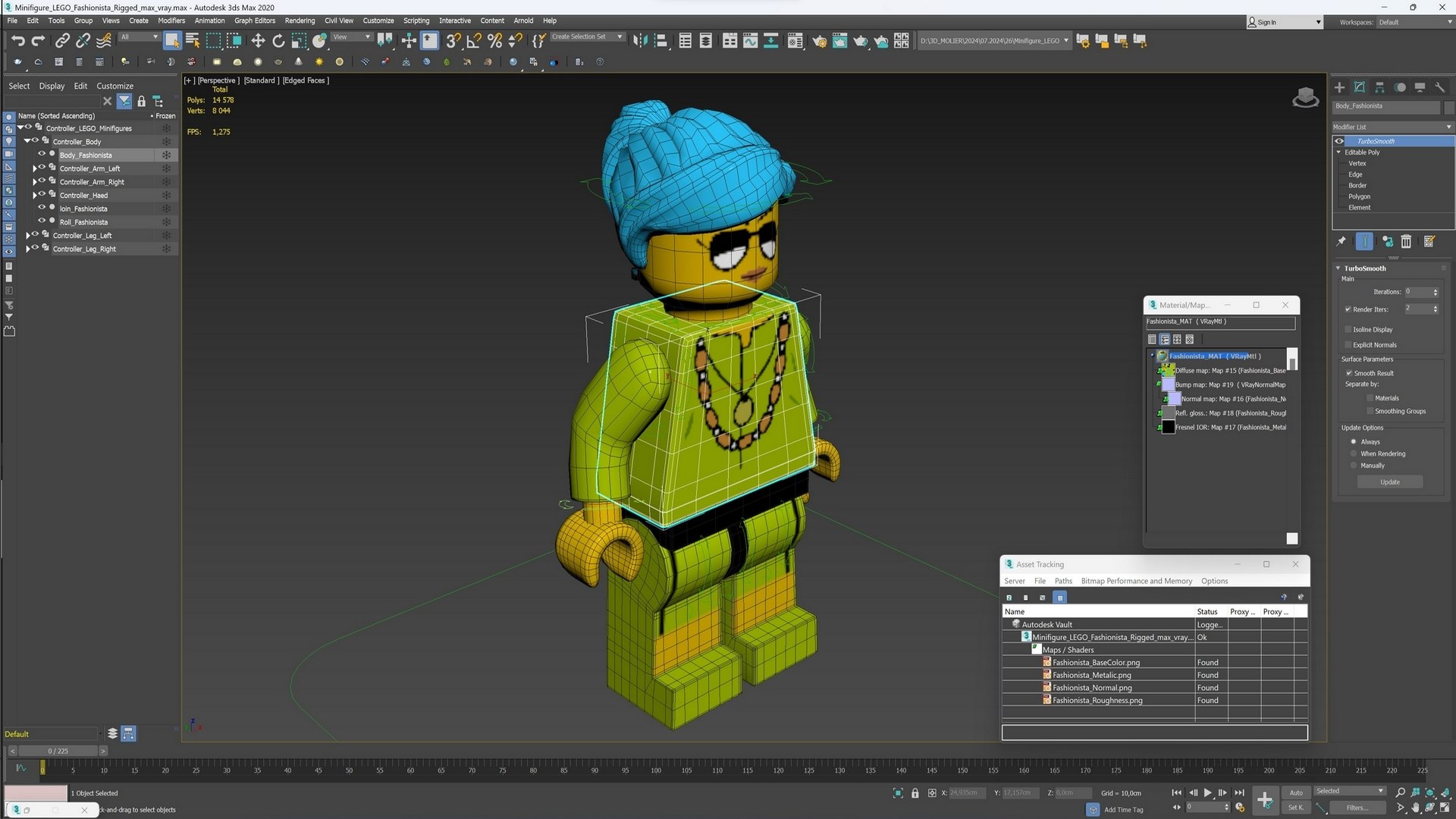 Minifigure LEGO Fashionista Rigged 3D Model - TurboSquid 2276863