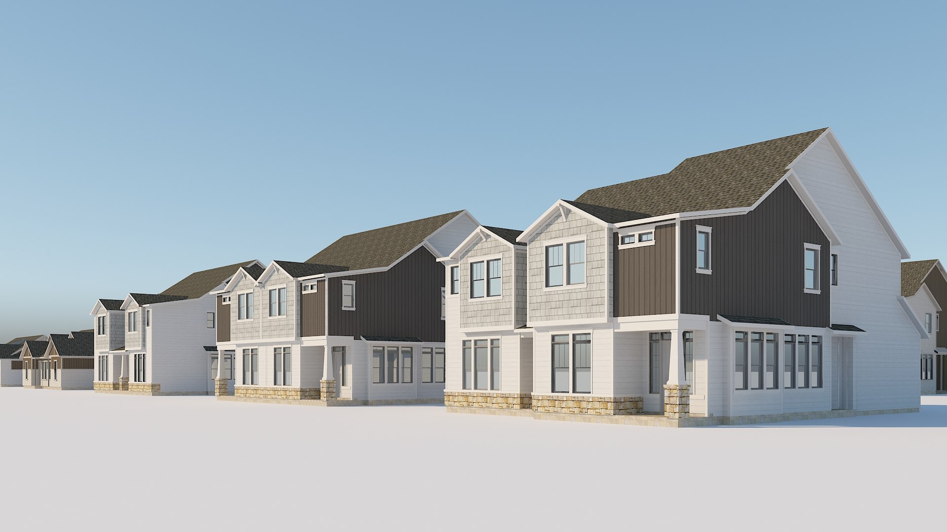3D 7 Models Of Houses 3D Model Collection - TurboSquid 1886101