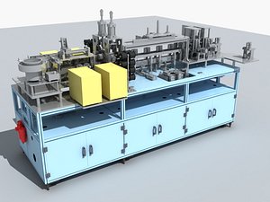 Industrial Equipment 2-Processing Assembly Line 3D model