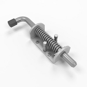 Spring loaded barrel bolt latch