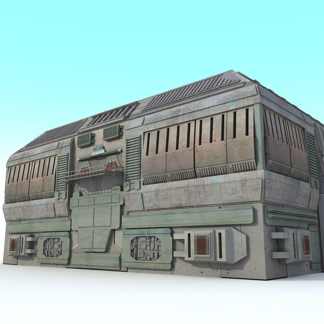 3d Model Sci Fi Futuristic Building