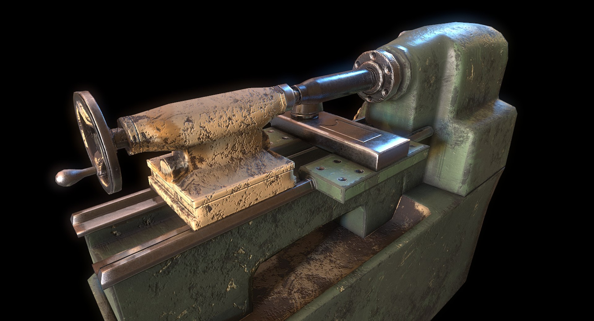 3D lathe wwii industrial machining model - TurboSquid 1573152
