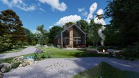 modern barn house