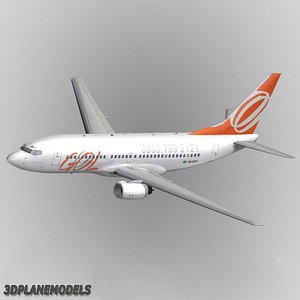 3d model b737-700 gol transportes aereos