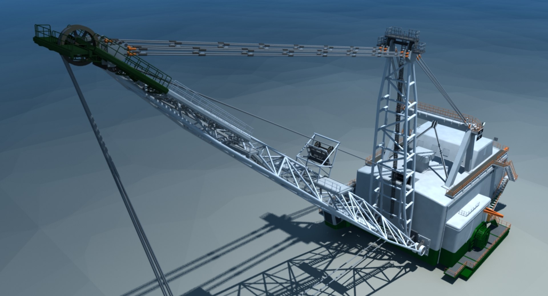 Bucyrus Erie 8750 Dragline 3d Max