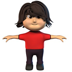 3d model cute kid