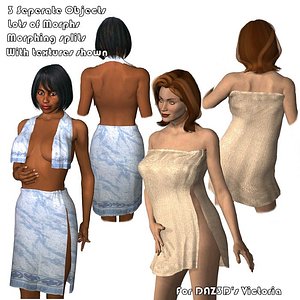 towels dress 3d model