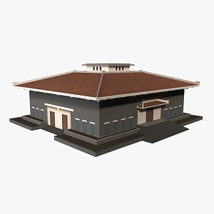 Chinese house - Low poly