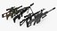 Sniper Rifles 3D Models Collection
