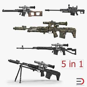 3d sniper rifles dragunov