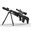Sniper Rifles 3D Models Collection