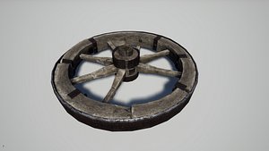 3D broken wheel model